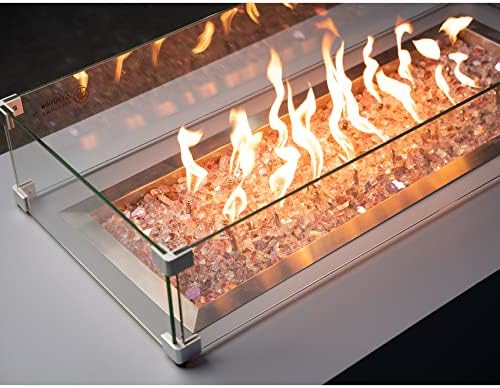 Stanbroil 10-Pound Reflective Tempered Fire Glass Rose Gold 12-Inch