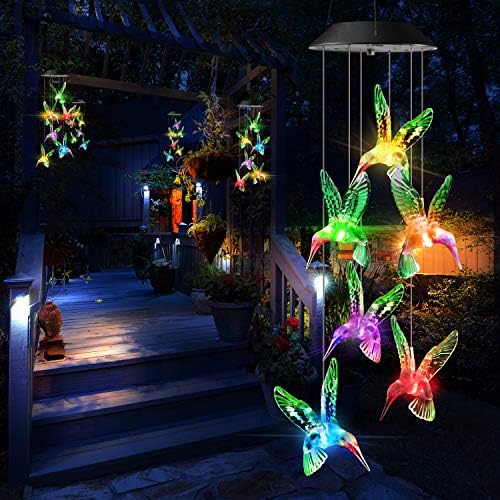 Toodour Solar Wind Chime with Color Changing LED Lights