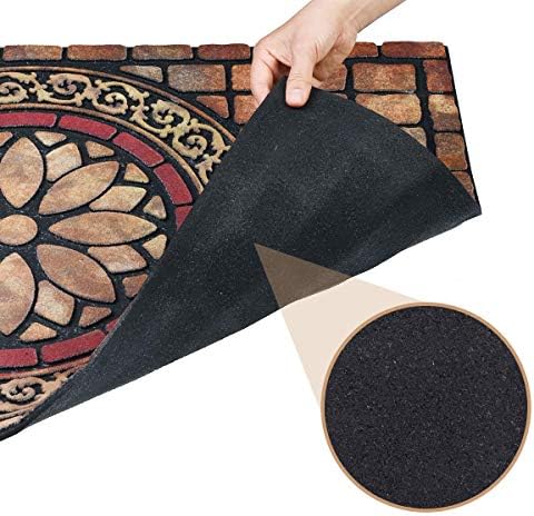 ATOLY Heavy Duty Semicircle Entrance Door Mat 24 x 36