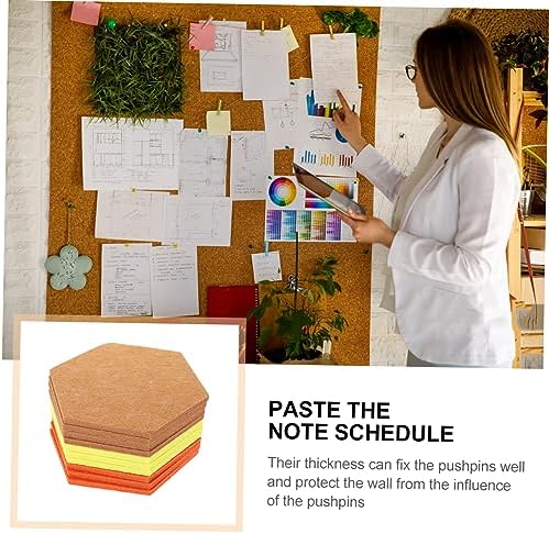 BESPORTBLE 10pcs Hexagonal Felt Bulletin Board Decor Tiles