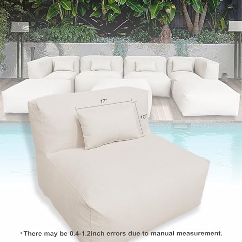 OPEAK 20x11 Inch Throw Pillow Set 6 Pack Sand Beige