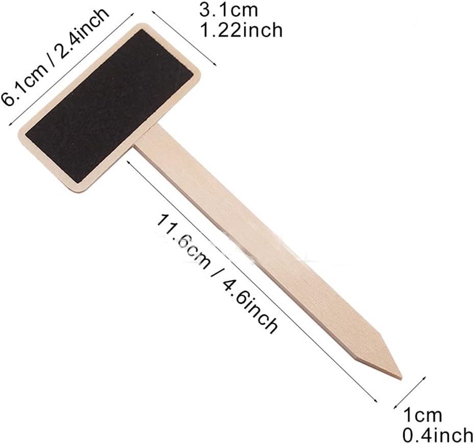 20pcs Mini Wood Chalkboard Plant Tags for Garden Decor Plant Labeling