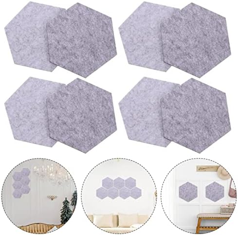 12Pcs Self Adhesive Felt Bulletin Board Tiles Gray