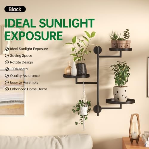 3 Tier Rotating Window Plant Shelf Stand Holder