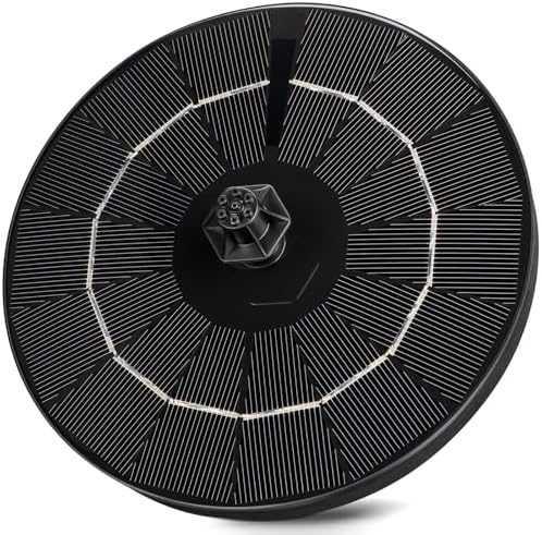 Mademax Solar Fountain with 4 Nozzles and Fixer for Garden and Pond