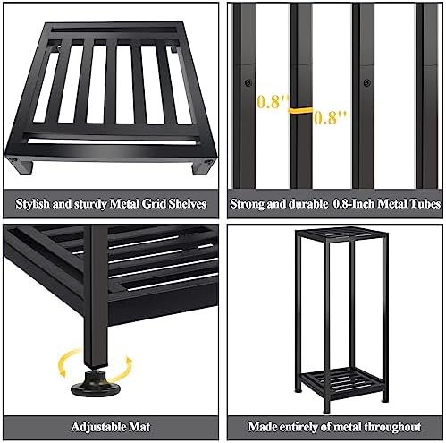 Heavy Duty Wrought Iron Plant Stand for Indoor Outdoor Use
