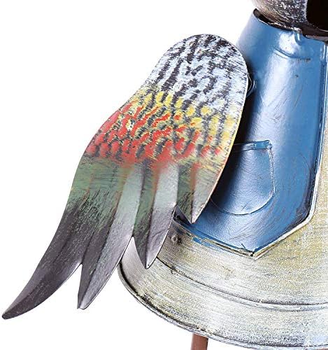 Alpine Corporation 20 Inch Rustic Metal Bird Water Fountain