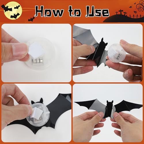 DRDUDU 36 Pack LED Bat Wall Decor
