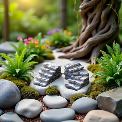Miniature Garden Bridge Stairs Resin Stone Steps Ornament