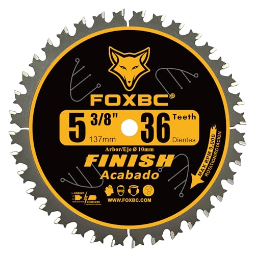 FOXBC 5-38 Inch Carbide Circular Saw Blade 36 Tooth 10mm Arbor 3 Pack