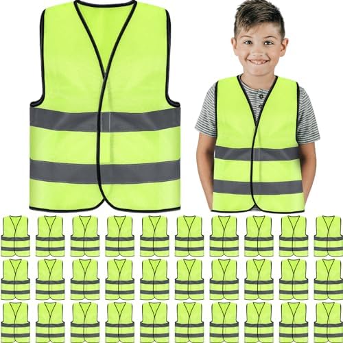 Zhanmai 20 30 40 Pack Kids Safety Vest with Reflective Strips