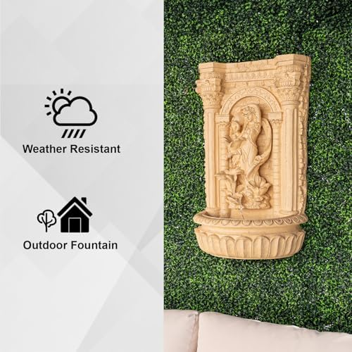 XBrand 303 Inch Solar Wall Fountain