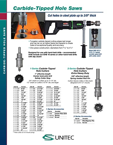 CS Unitec 2-58 x 1 TCT Hole Saw for Hand-Held Drills