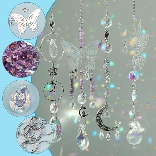 HYBEADS 400 Pcs Suncatcher Making Kit