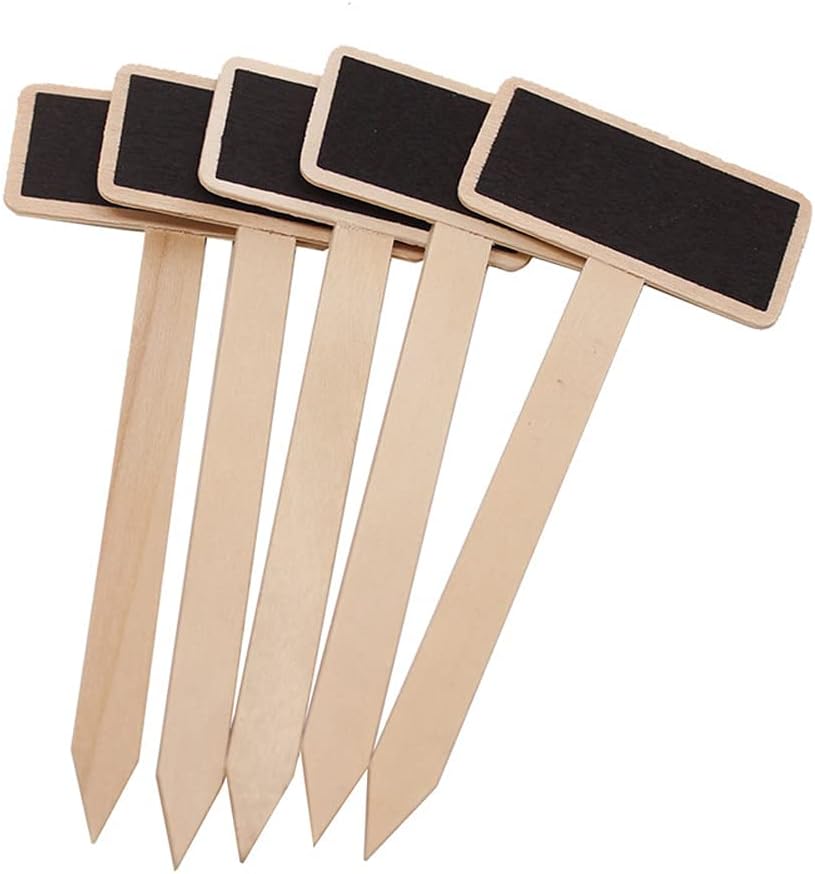 20pcs Mini Wood Chalkboard Plant Tags for Garden Decor Plant Labeling