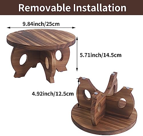 Round Wooden Plant Stand for Indoor Decor