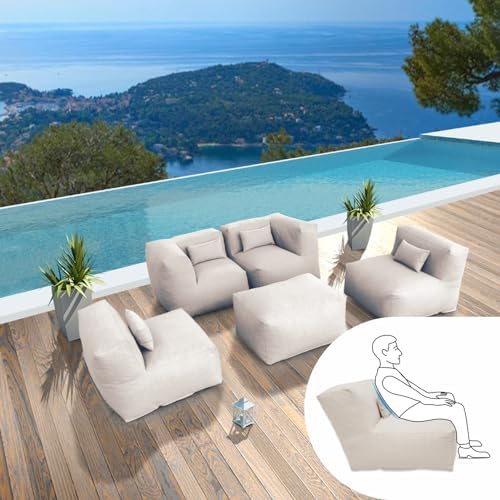 OPEAK 20x11 Inch Throw Pillow Set 6 Pack Sand Beige