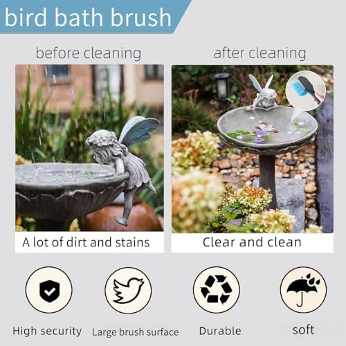 2 Pcs Bird Bath Cleaning Brushes with Soft Bristles