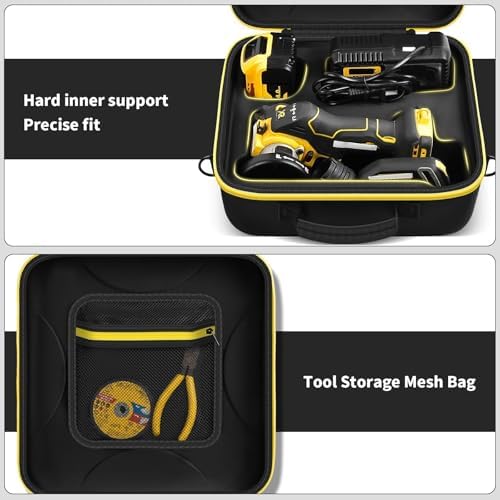 GWCASE Carrying Case for DEWALT 20V MAX 3 in 1 Grinder DCS438B