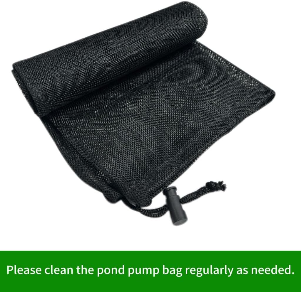 2 Pcs Pond Pump Cover Filter Bag 118x157 Black Mesh Bag for Water Gardens