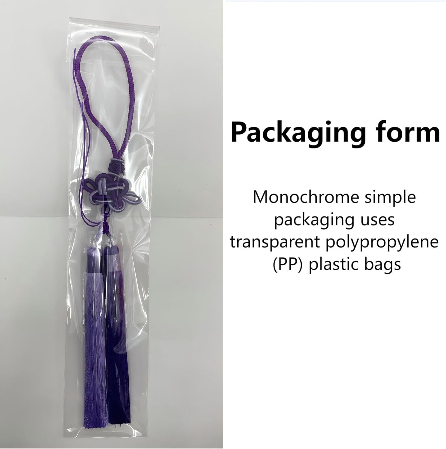 Handmade Color Block Chinese Knot Charm with Dual Tassels