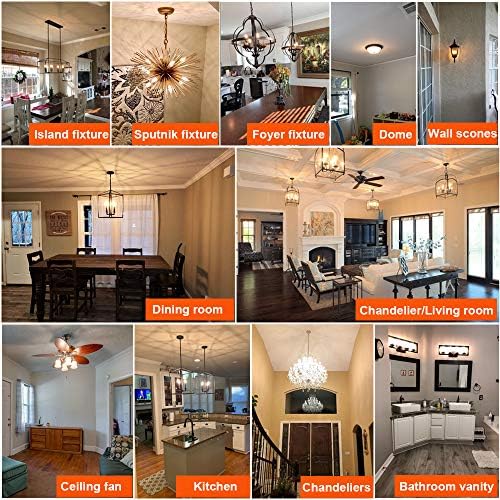 LiteHistory 6W Dimmable LED E12 Bulb 6Pack 2700K Warm White