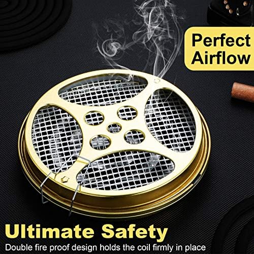 Patelai Sandalwood Coil Holder 4-Pack Portable Burner
