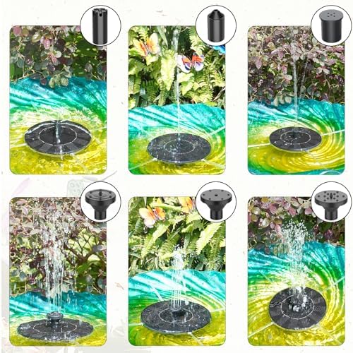 AMZtime 14W Solar Bird Bath Fountain with 4 Rods