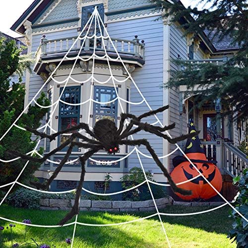 OCATO 200 Giant Spider Web 59 Halloween Spider Decor