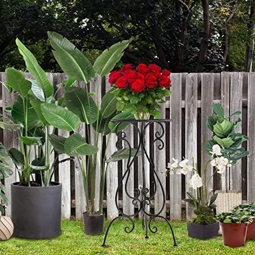 Metal Plant Stands Indoor Outdoor 225 Inch Tall 2 Pack Black