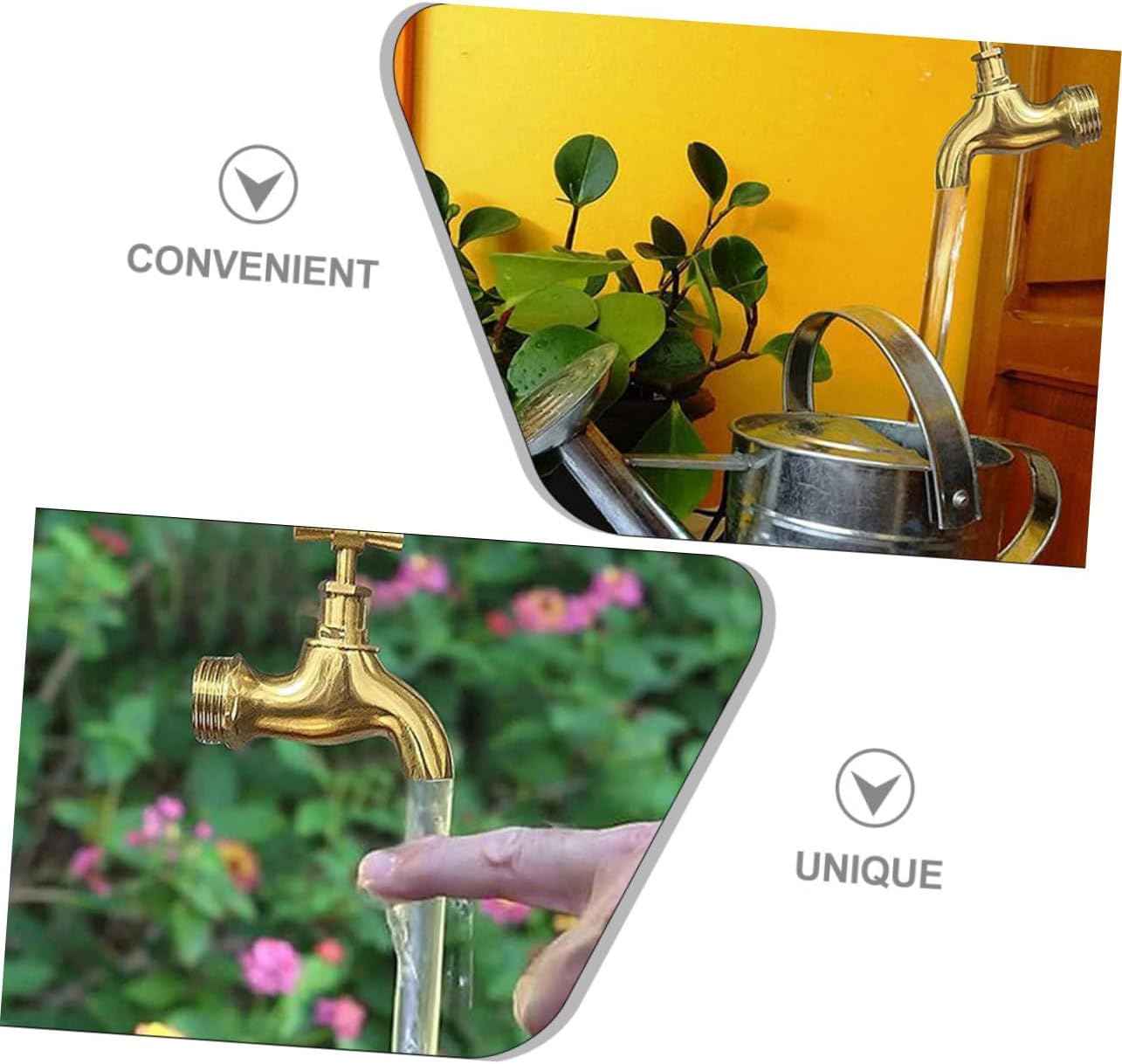 Yardenfun 2Sets Invisible Flowing Spout Water Fountain Faucet for Outdoor Decor