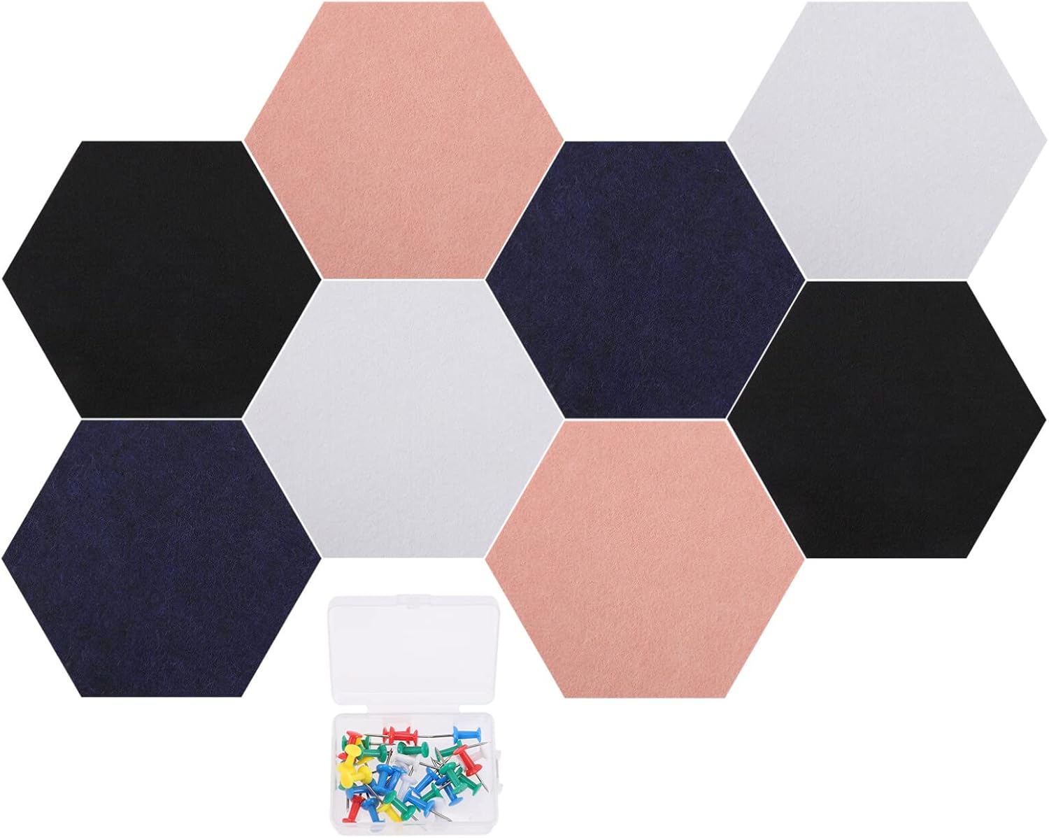 Balacoo 8 Piece Hexagon Felt Bulletin Board Decorative Wall Display for Home Office School