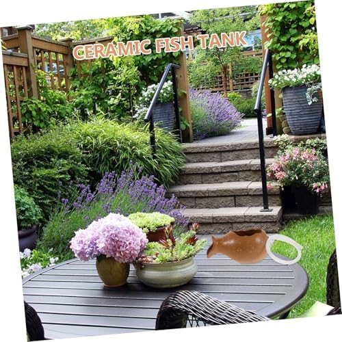 Mini Ceramic Jar Water Fountain for Garden and Fish Tank Decor