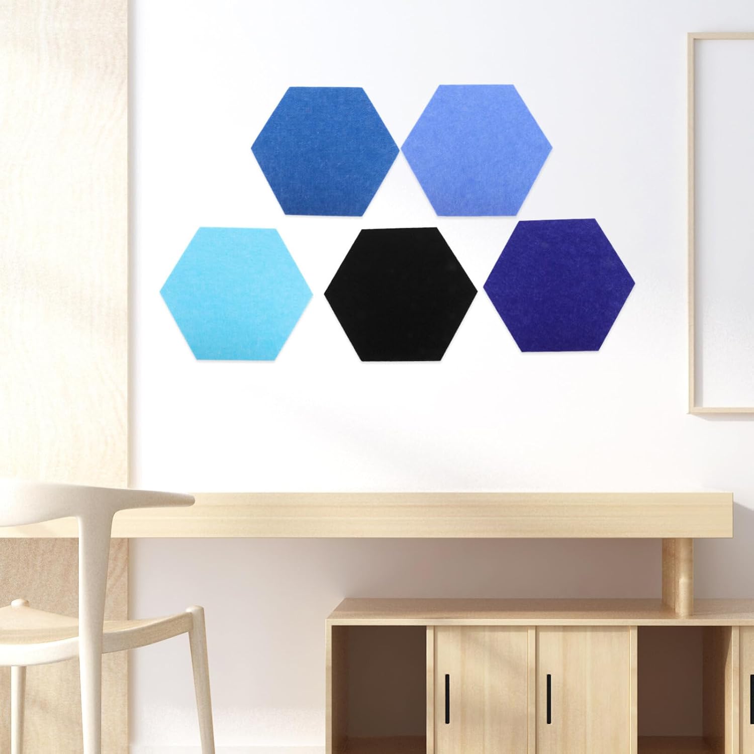 Zerodeko Adhesive Bulletin Board Tiles 5pcs for Office Classroom Decor