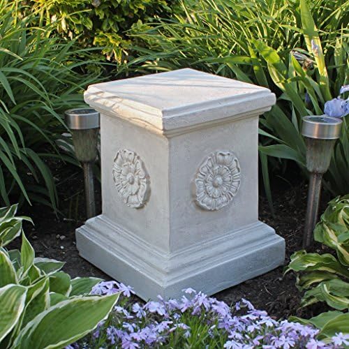Design Toscano English Rosette Garden Plinth Base Statue Riser Large 13 Inch