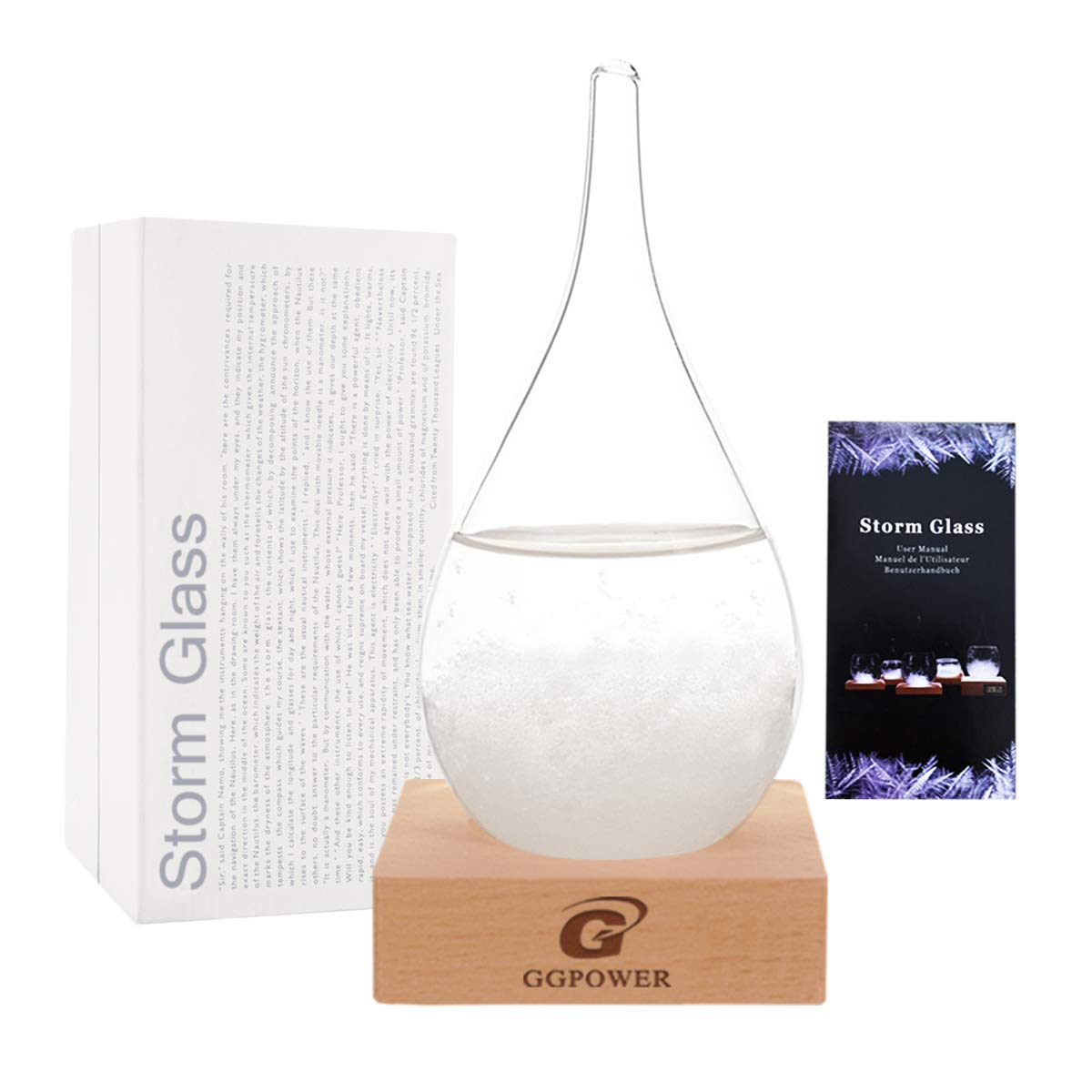 Storm Glass Weather Predictor Cool Indoor Decorative Gift for Adults