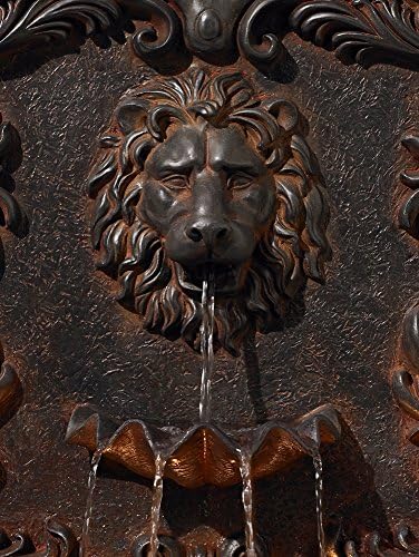 John Timberland Royal Lion Acanthus 50 Inch Water Fountain with LED Light