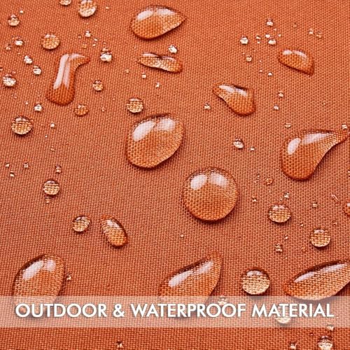 MIULEE 2 Pack Outdoor Waterproof Pillow Covers Burnt Orange