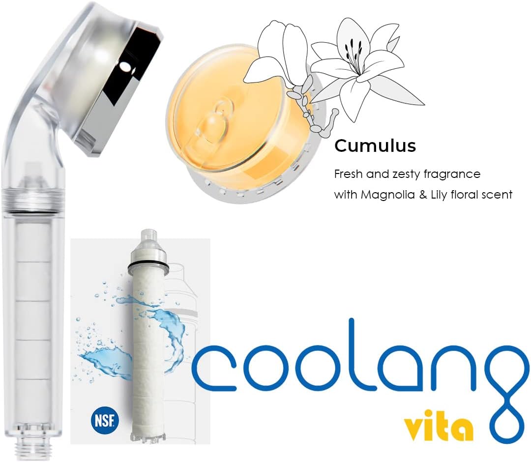 Coolang Vita Showerhead Filter with Vitamin C Aromatherapy