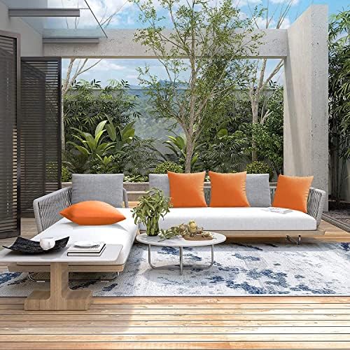 VAKADO Waterproof Outdoor Throw Pillow Covers Set of 2 18x18 Inches