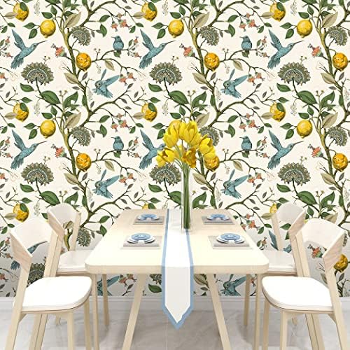 Blue Bird Fresh Lemon Peel and Stick Wall Mural