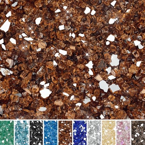 Skyflame High Luster Fire Glass 10 Pounds 14 Inch Copper Reflective