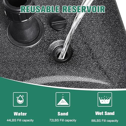 VECELO Square Heavy Duty Umbrella Base Stand
