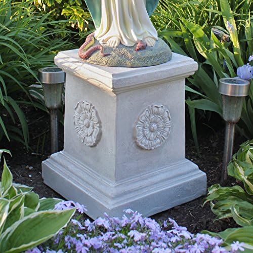 Design Toscano English Rosette Garden Plinth Base Statue Riser Large 13 Inch