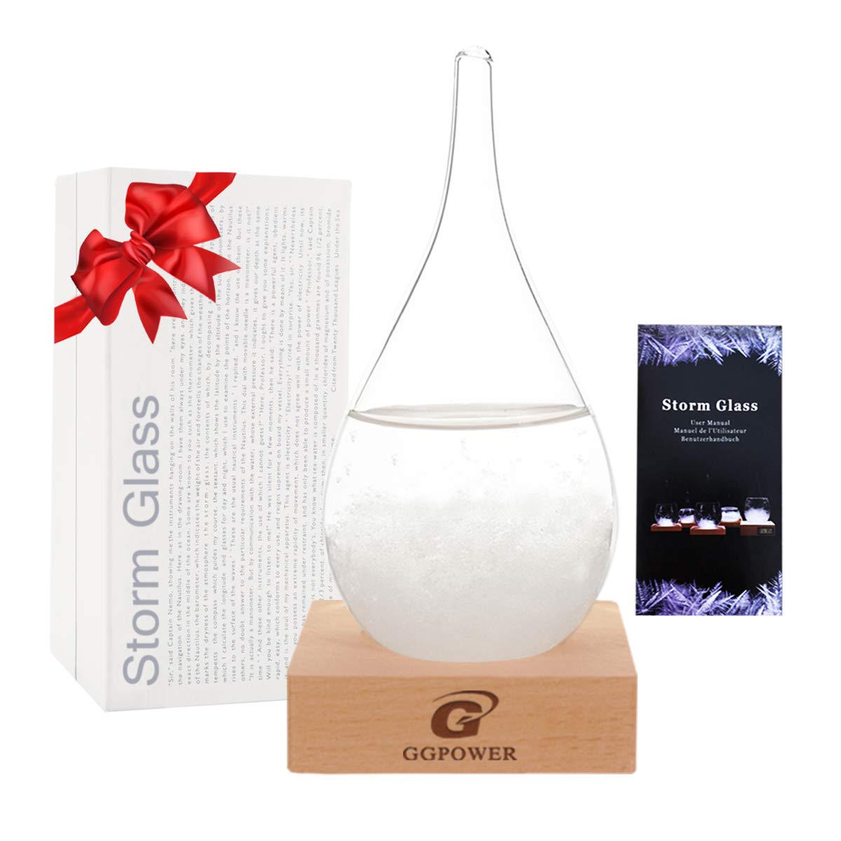 Storm Glass Weather Predictor Cool Indoor Decorative Gift for Adults