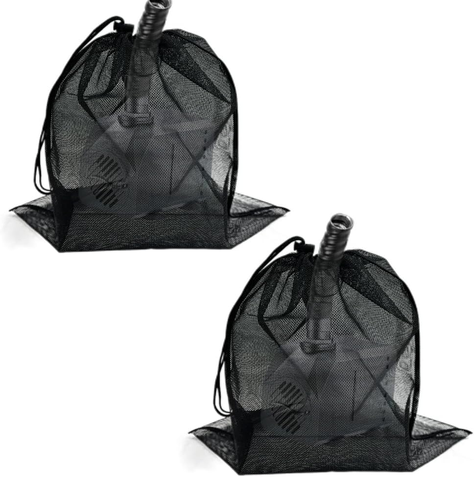 2 Pcs Pond Pump Cover Filter Bag 118x157 Black Mesh Bag for Water Gardens