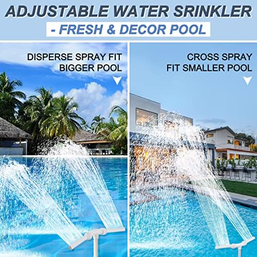 Swimming Pool Waterfall Fountain with 2 Heads - Cool Warm Water Decor