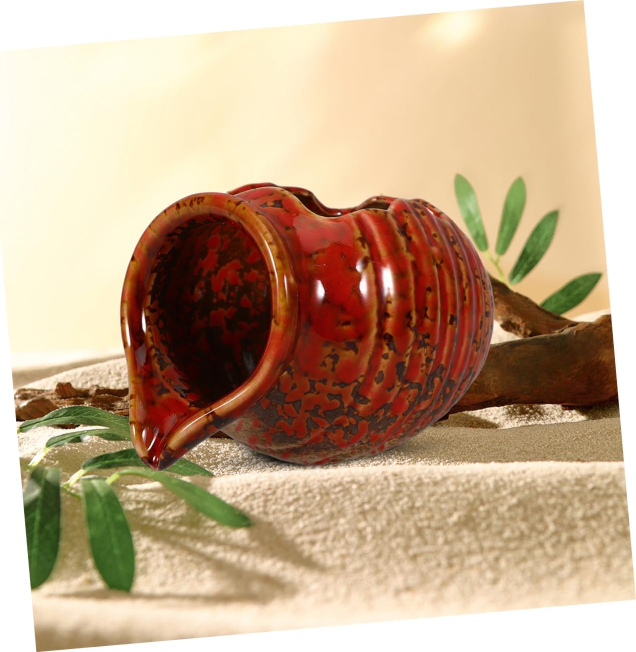 Ceramic Jar Water Fountain for Indoor Outdoor Zen Decor