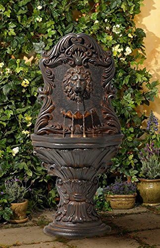 John Timberland Royal Lion Acanthus 50 Inch Water Fountain with LED Light