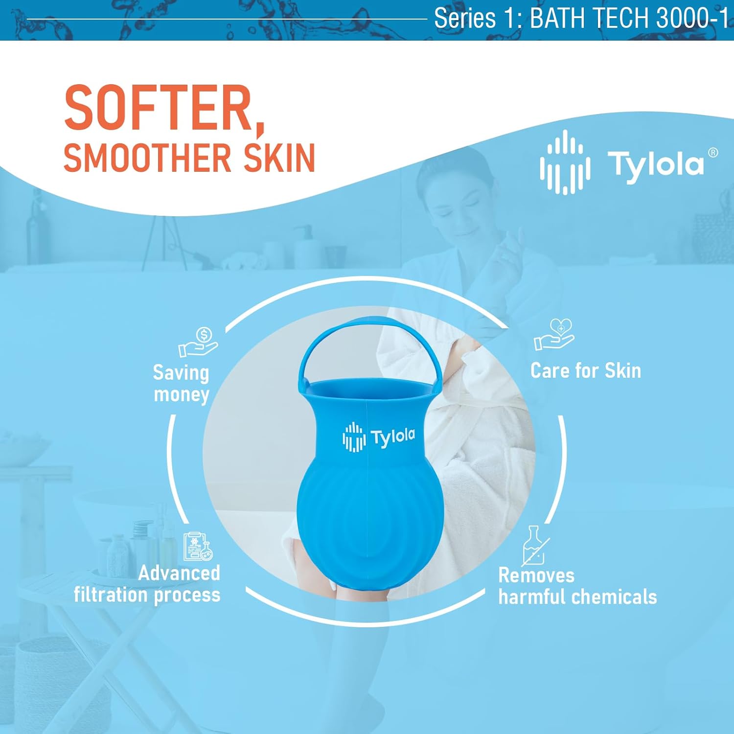 Tylola Bathtub Filter For Tub Faucet Chlorine Remover